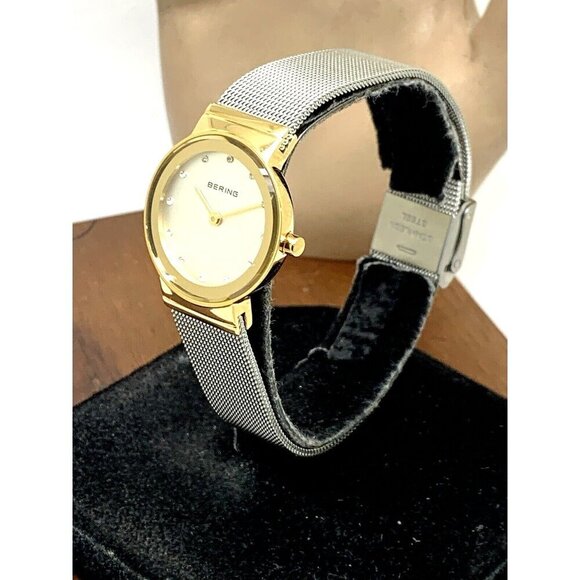 Bering Women's Watch 10126-001 Quartz Silver Dial Two Tone 25mm Petite M… - Picture 2 of 14